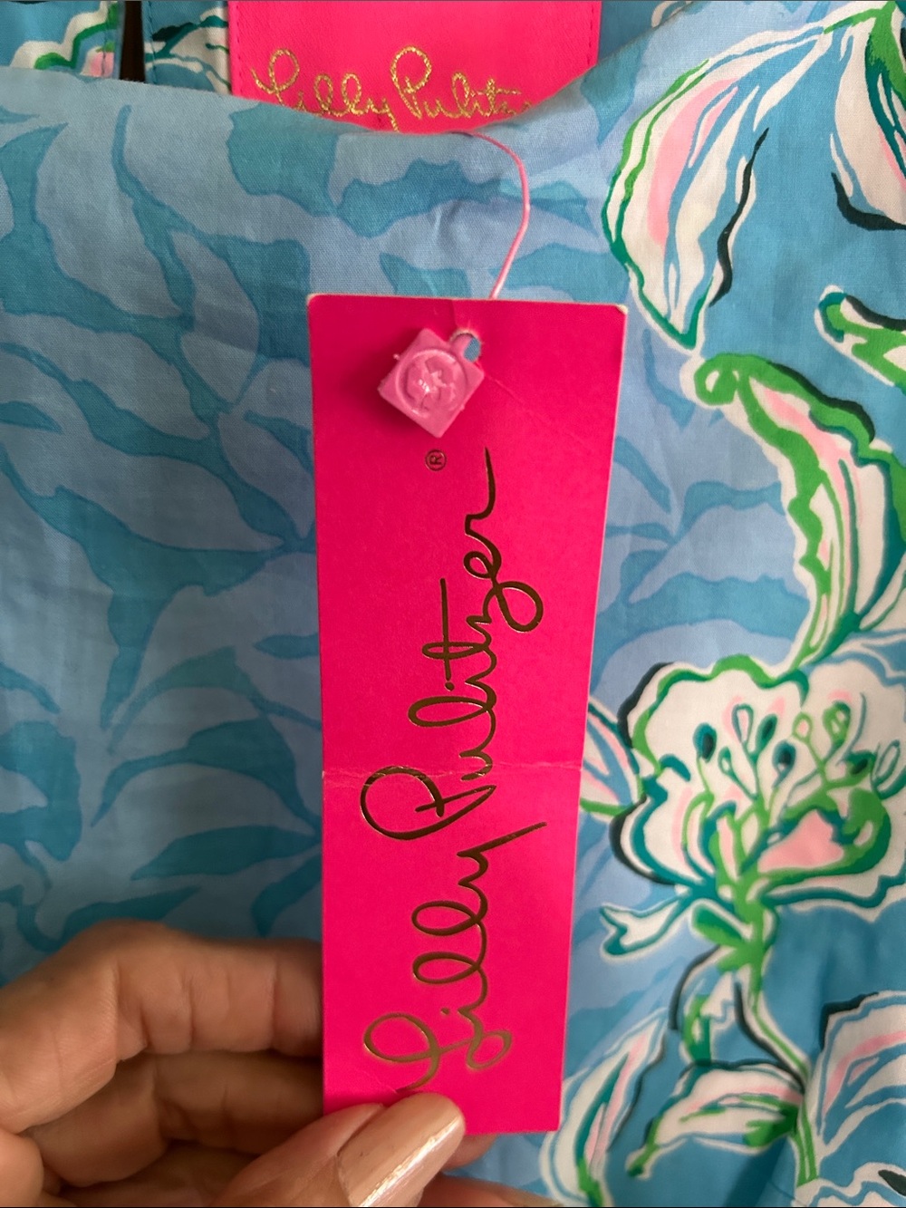 NWT. Lilly Pulitzer Light Blue Floral Midi Dress